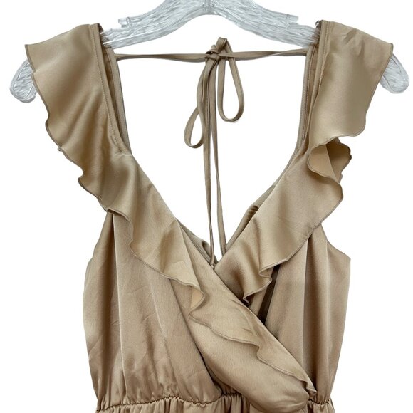 Show Me Your Mumu Samantha Sleeveless high low Ruffle Wrap Dress women's size S - Picture 3 of 8